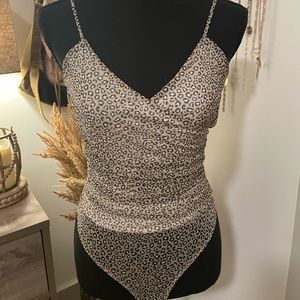 Leopard Print Tank Cheeky Bodysuit